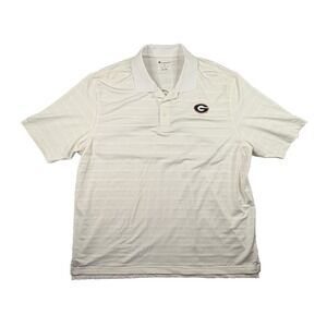 Champion Men's XL White Georgia Bulldogs Polo SS Shirt SEE DESCRIPTION